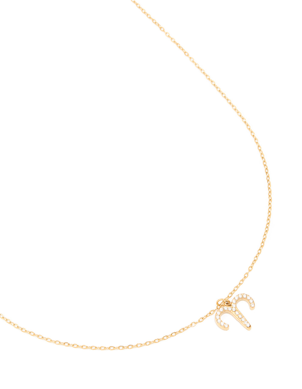 Waterproof Gold Plated Stainless Steel Cubic Zirconia Aries Zodiac Sign Necklace