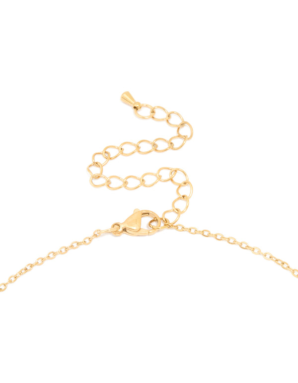 Waterproof Gold Plated Stainless Steel Angel Number 777 Necklace