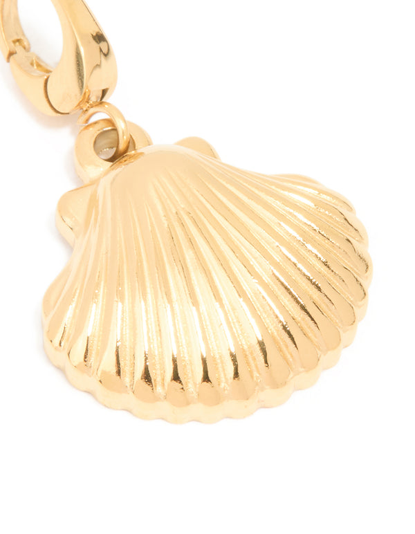 Waterproof Gold Plated Stainless Steel Shell Charm