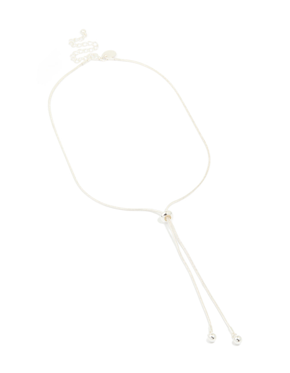 Silver Plated Adjustable Toggle Y-Necklace