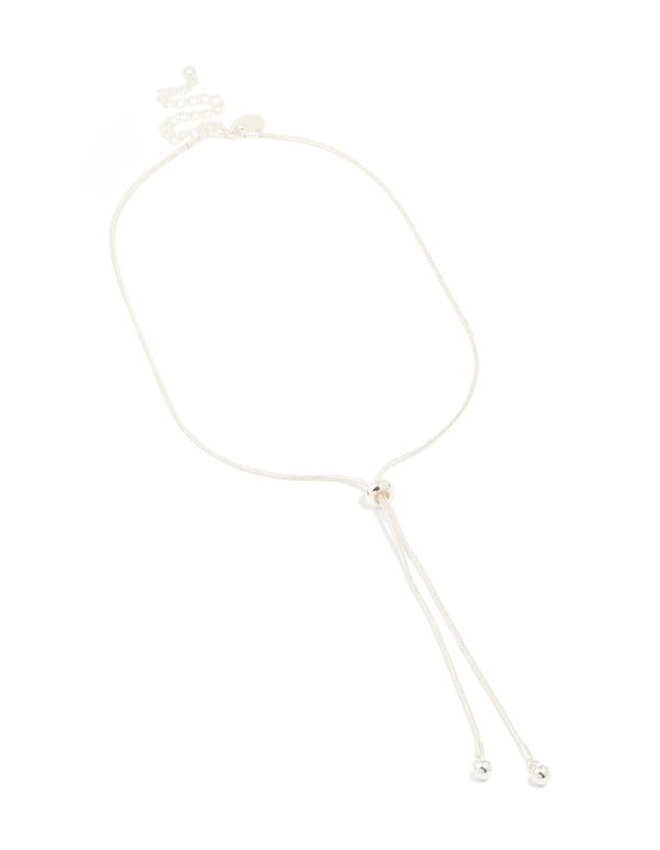 Silver Plated Adjustable Toggle Y-Necklace