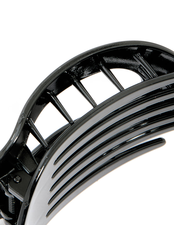Black Large Skinny Oval Hair Claw Clip