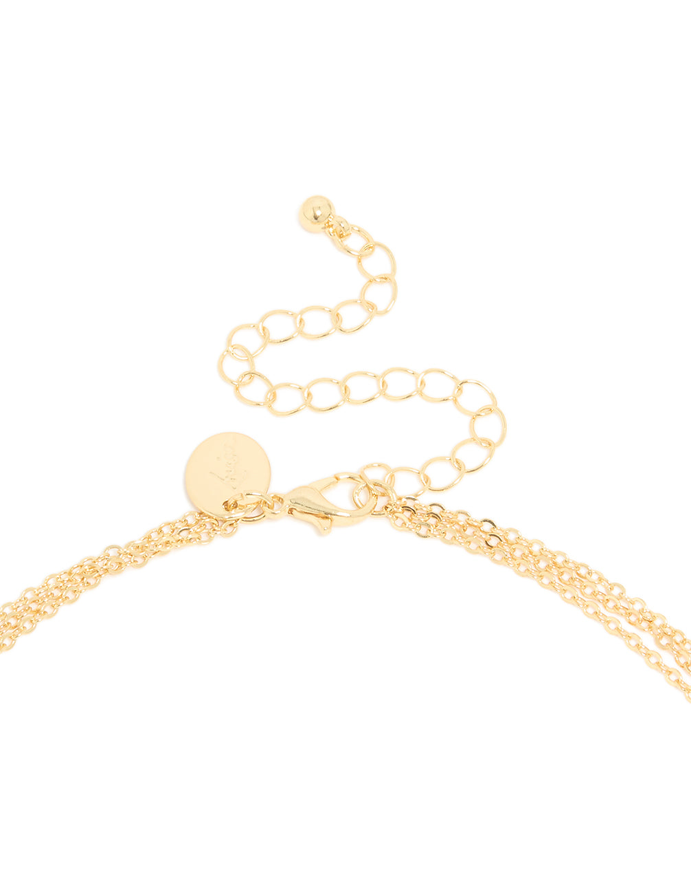 Gold Plated Cubic Zirconia Cross Layered Necklace
