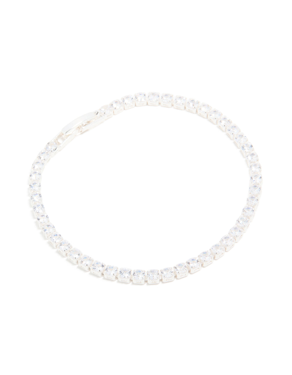 Silver Plated Cubic Zirconia Timeless Tennis Bracelet