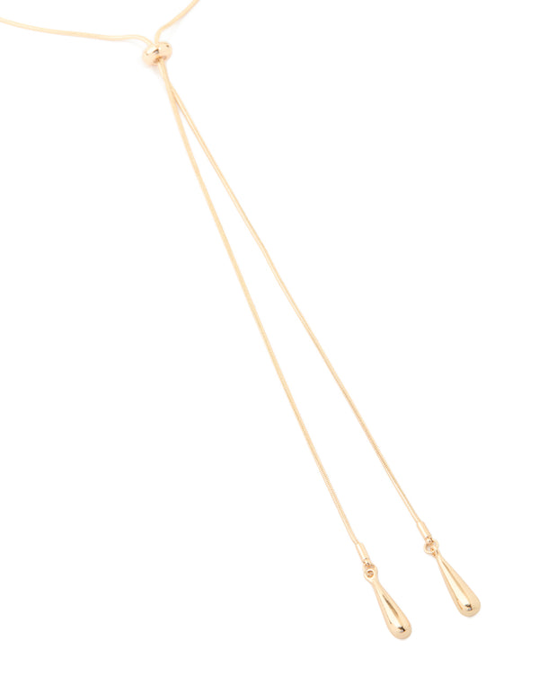 Gold Adjustable Toggle Y-Necklace