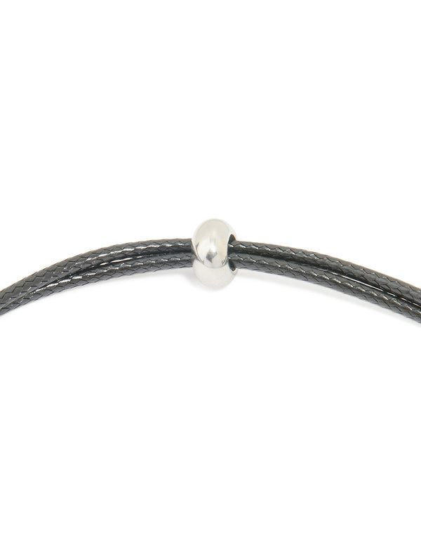 Waterproof Stainless Steel Large Bubble Letter C Cord Necklace