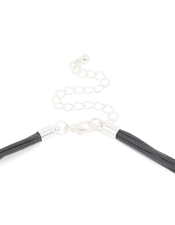 Mixed Metal Double Circle Pendant Necklace