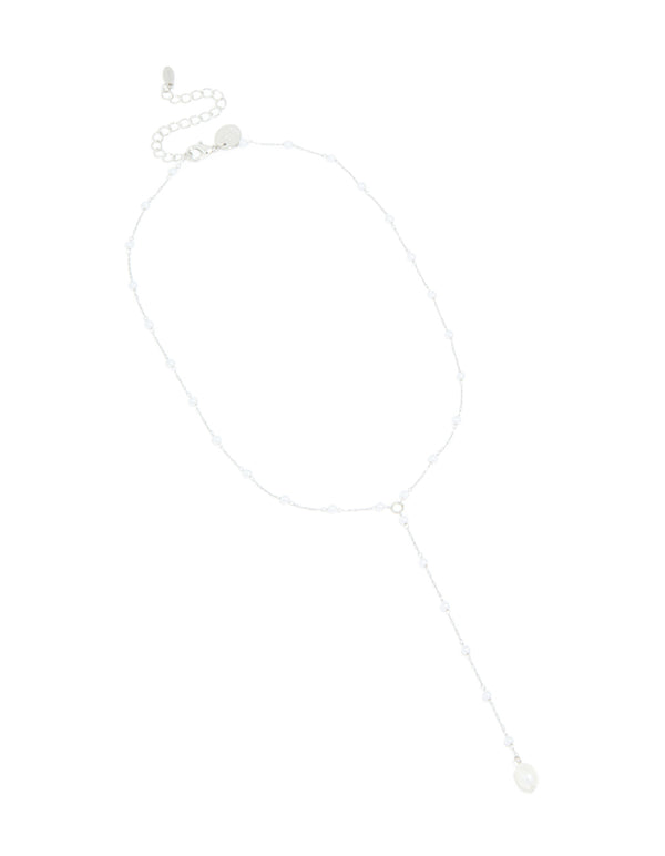 Waterproof Stainless Steel Pearl Y-Necklace