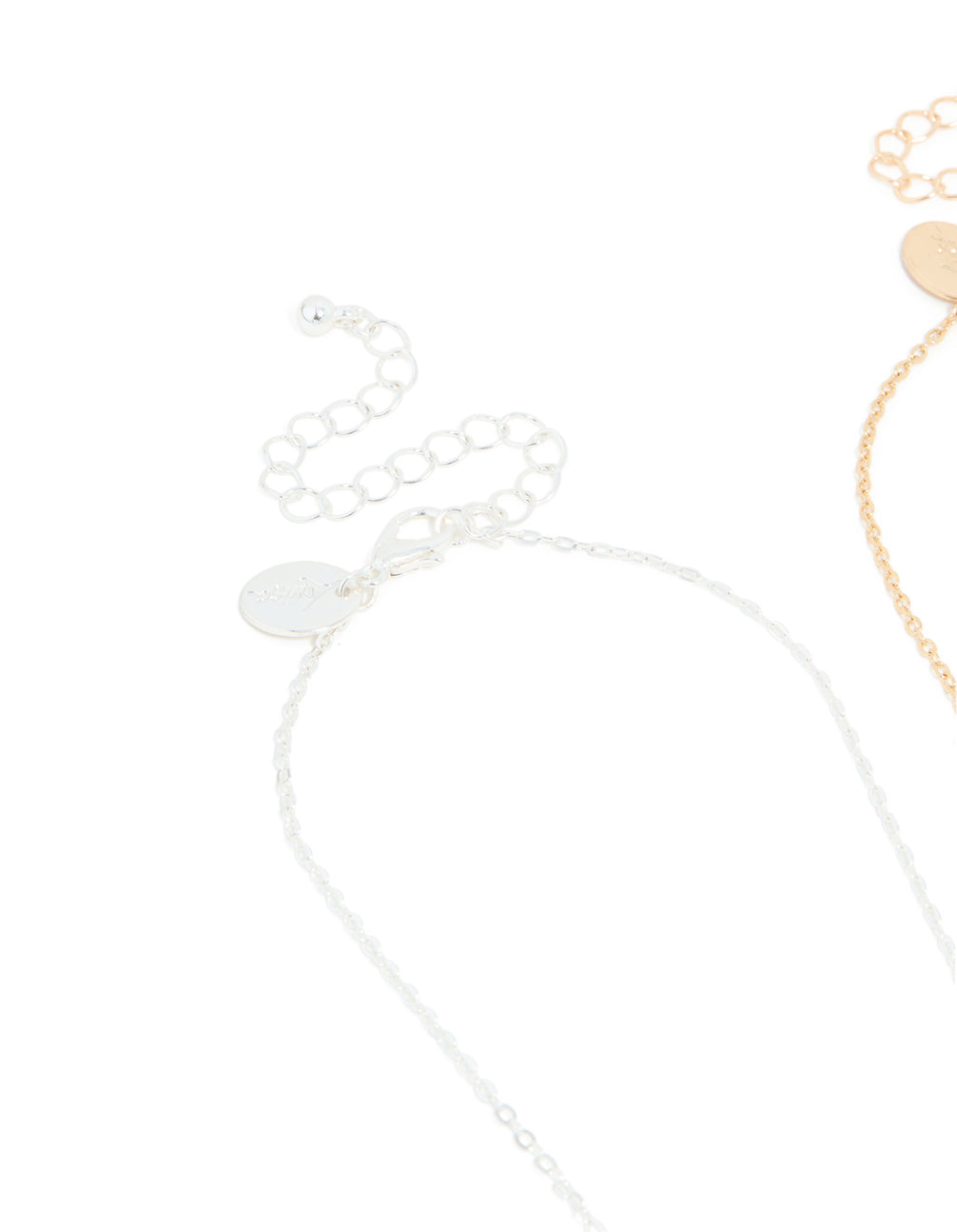 Mixed Metals Pearl Gothic Cross Necklaces 2-Pack