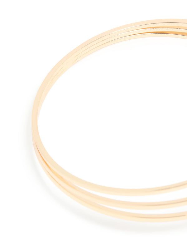 Gold Ball Layered Bangle