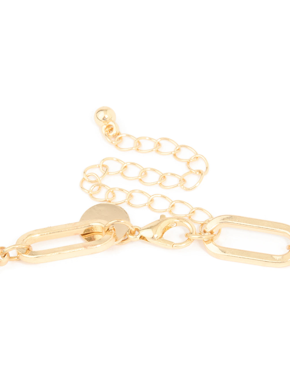 Gold Pearl & Multicoloured Diamantes Long Necklace