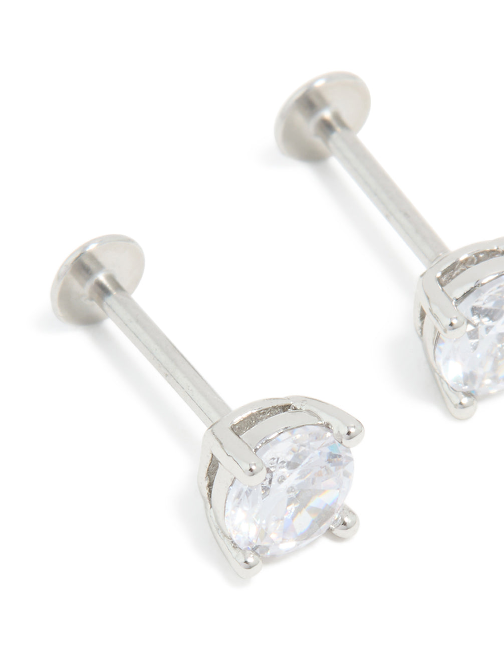 Surgical Steel 5mm Cubic Zirconia Flat Back Studs