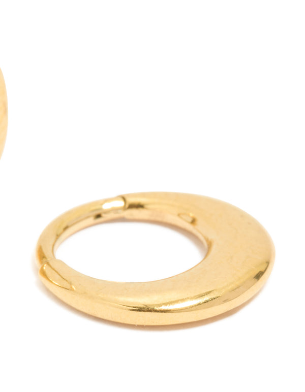 Gold Plated Surgical Seamless Graduating Hoop Earrings