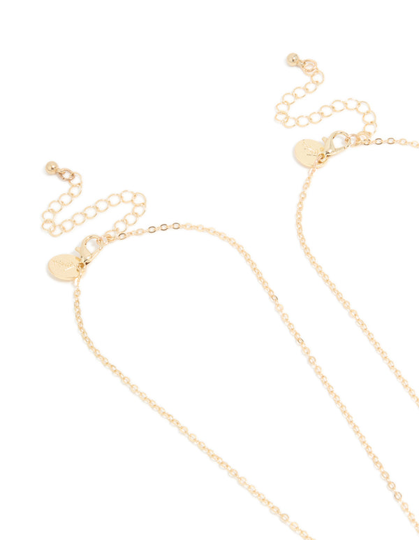 Kids Gold Mum & Sister Necklaces 3-Pack
