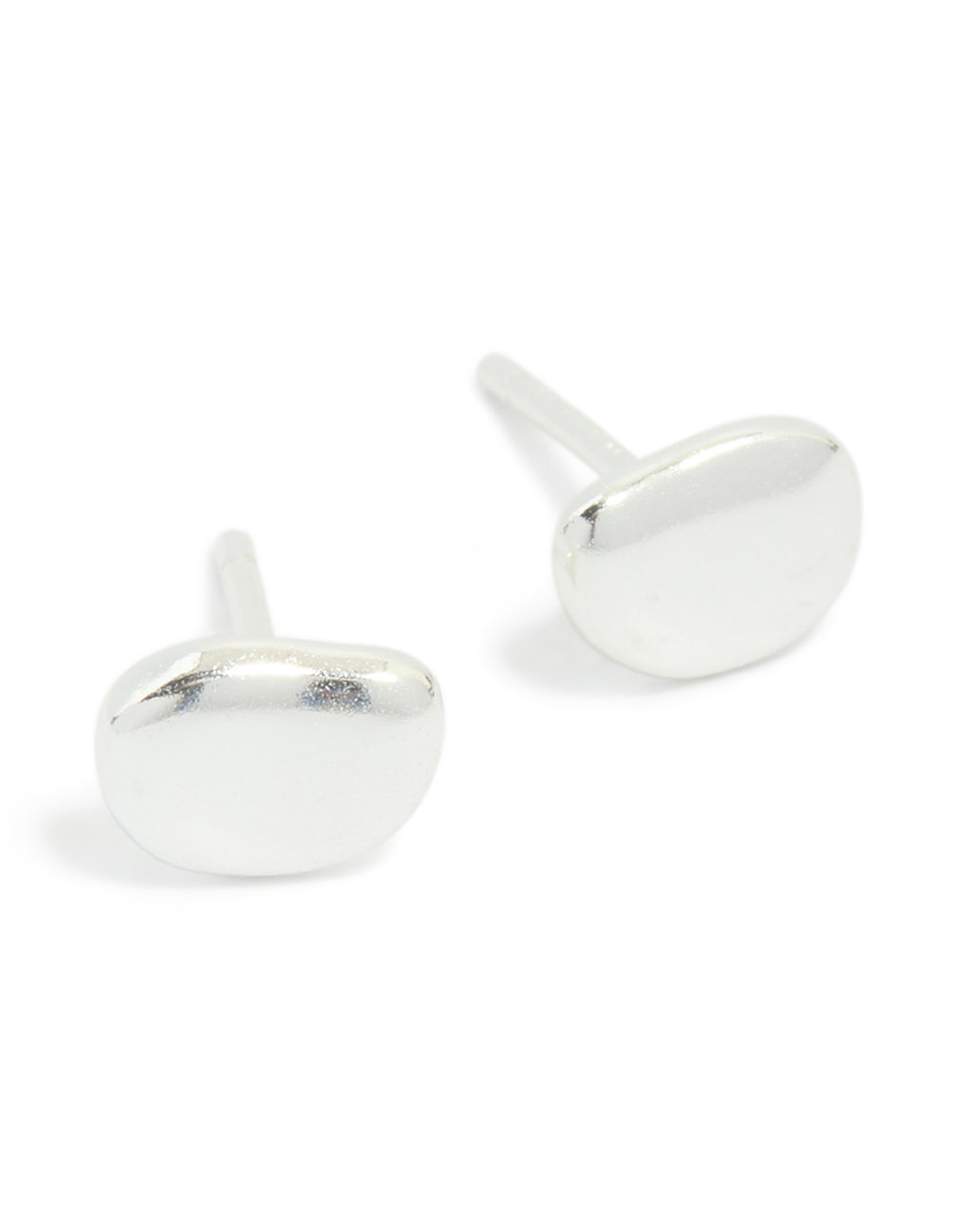 Sterling Silver Pebble Stud Earrings