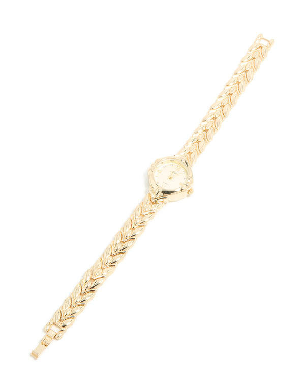 Gold Vine Band Vintage Watch