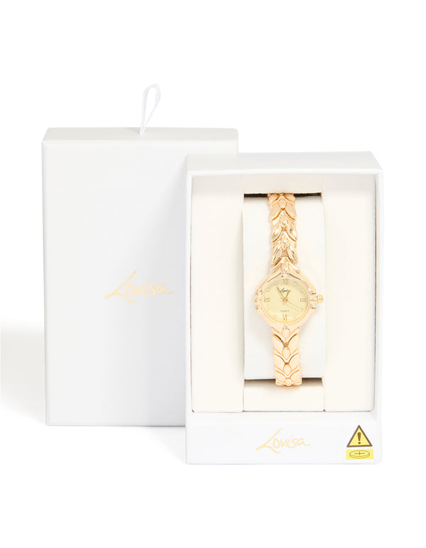 Gold Vine Band Vintage Watch