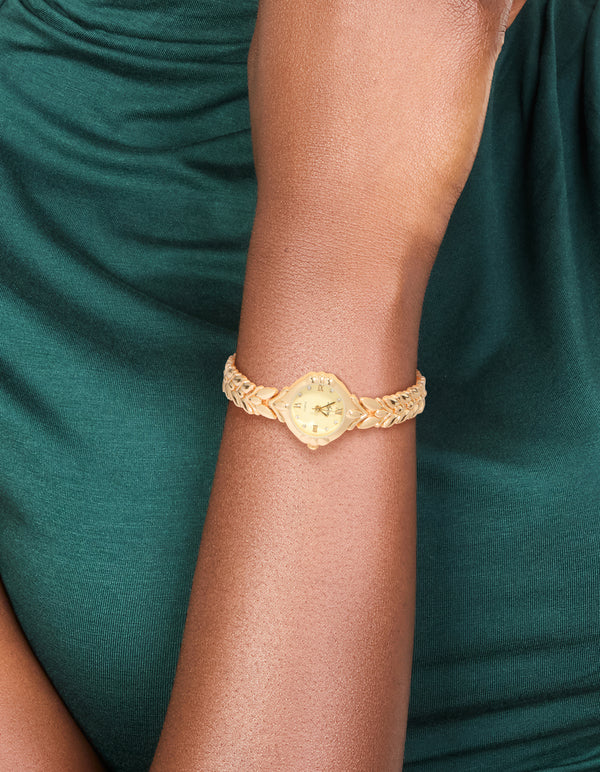 Gold Vine Band Vintage Watch
