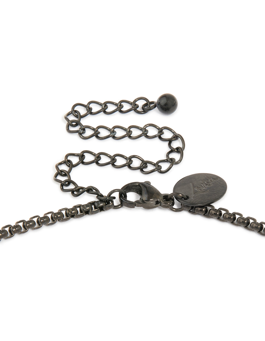 Mens Waterproof Stainless Steel Mixed Rondelle Necklace