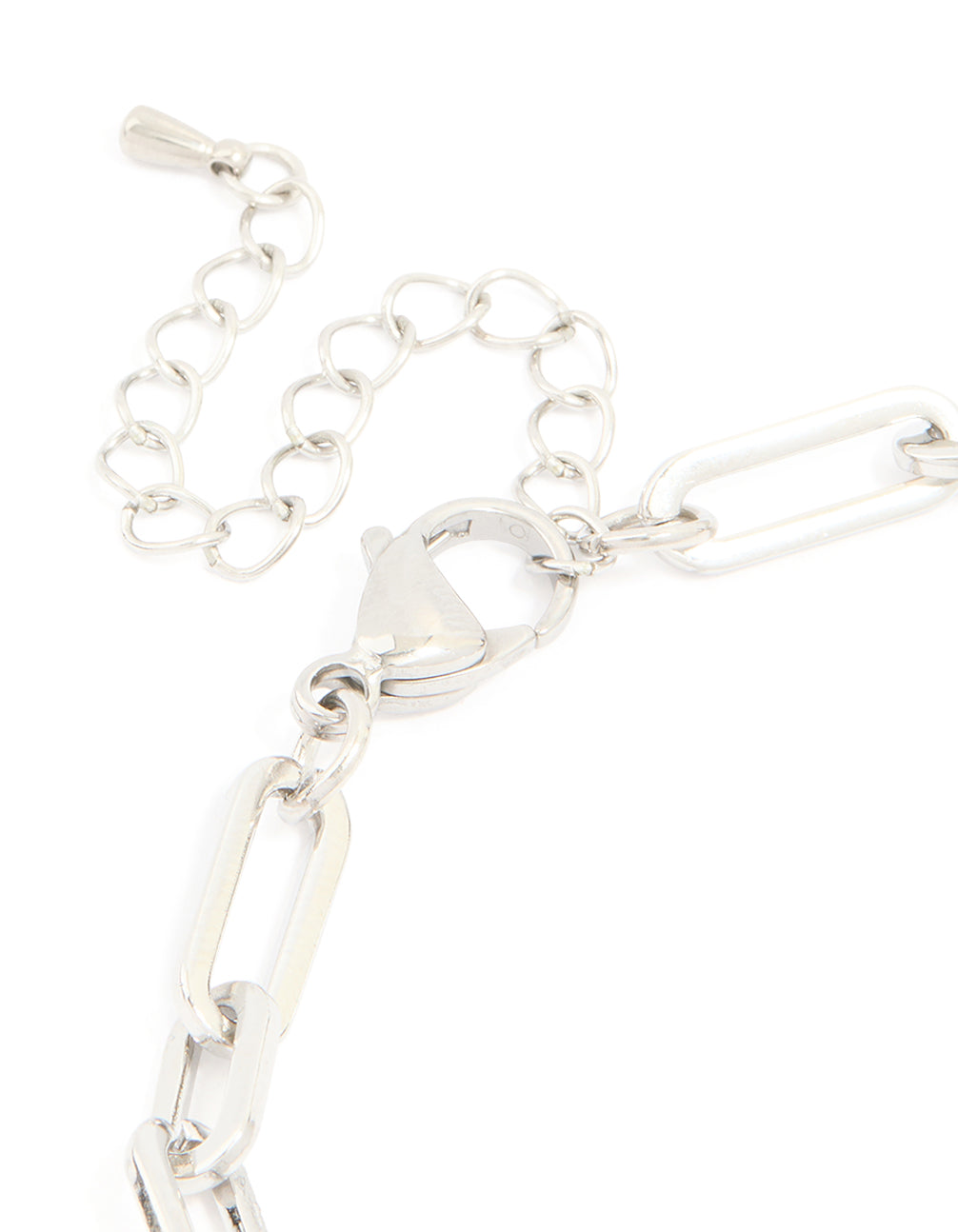 Mens Waterproof Stainless Steel Paperclip Chain Bracelet
