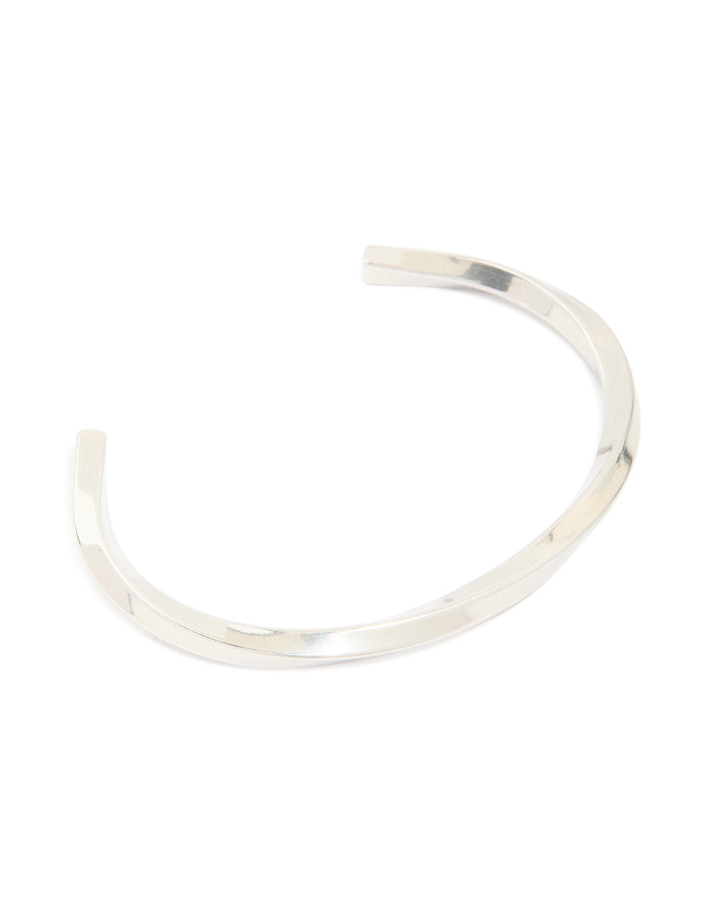 Mens Waterproof Stainless Steel Square Twist Wrist Cuff
