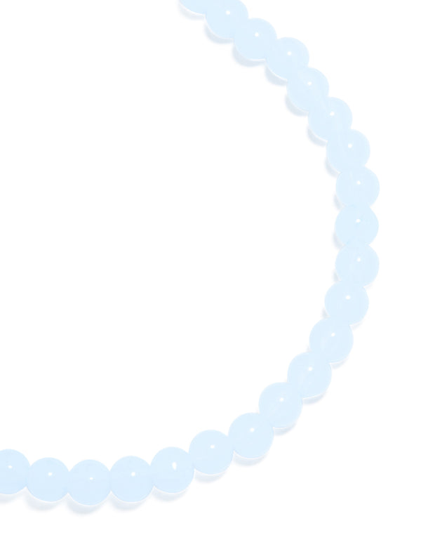 Baby Blue Acrylic Beaded Necklace