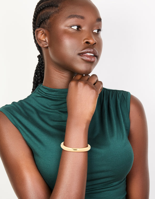 Gold Plated Chubby Wrist Cuff
