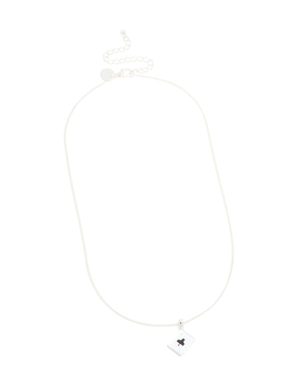 Silver Mini Ace Card Pendant Necklace