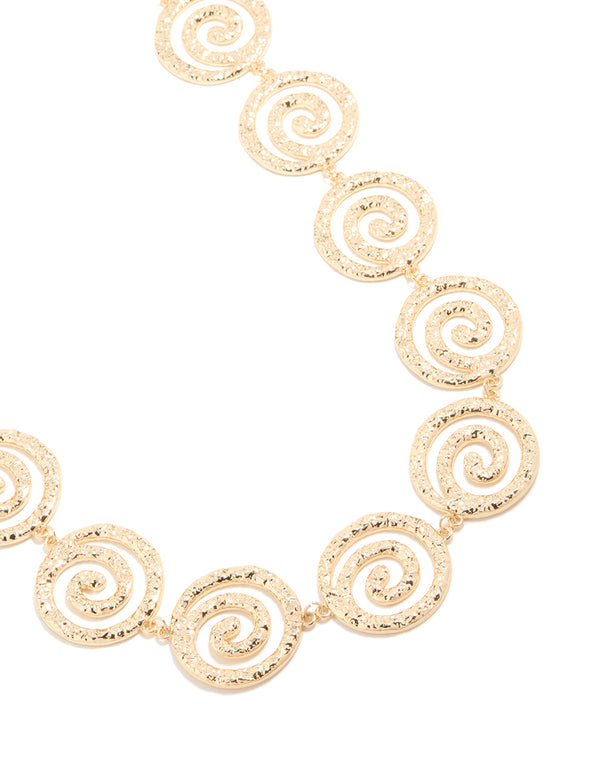 Gold Multi Spiral Belt