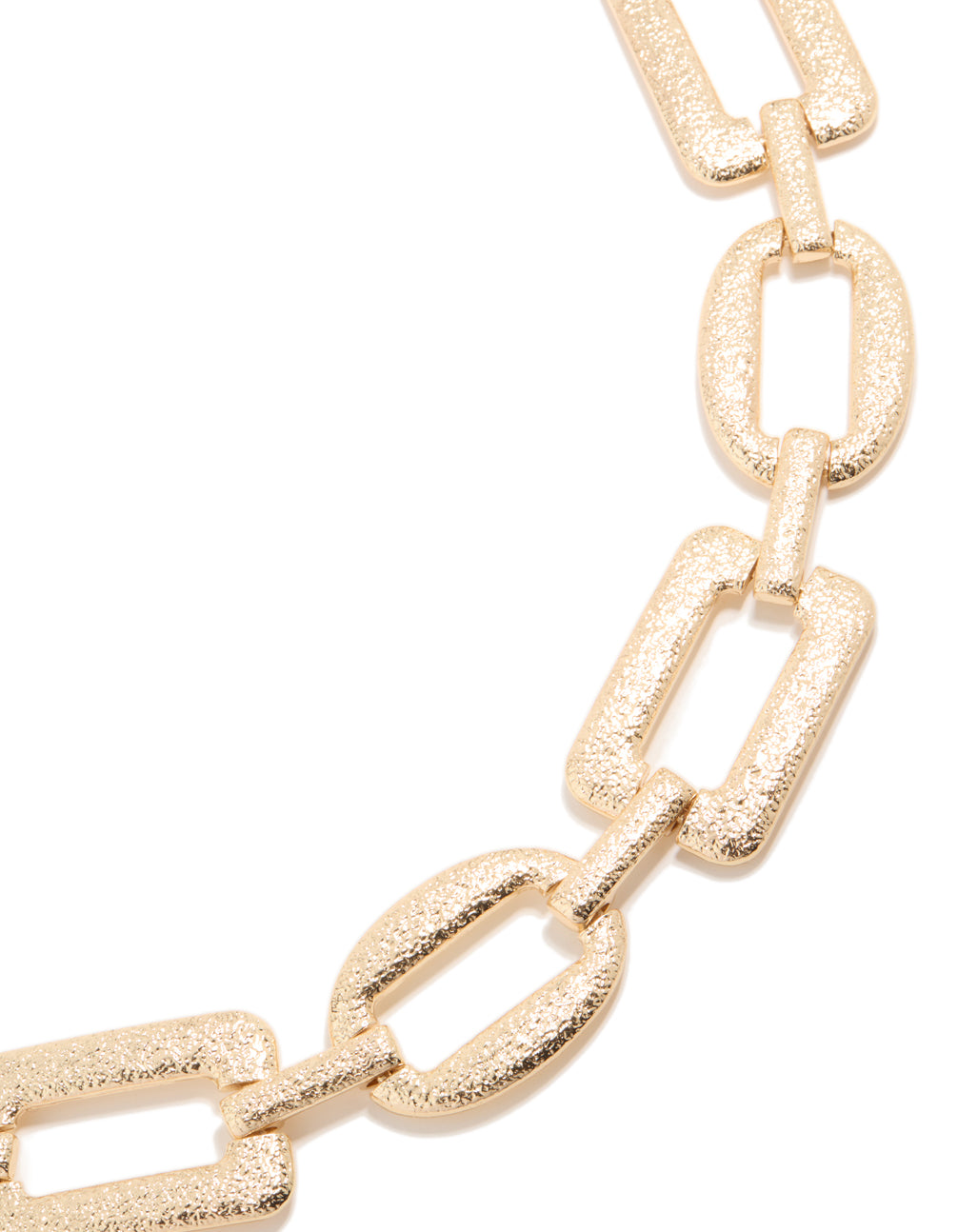 Gold Hammered Alternating Round & Square Belt