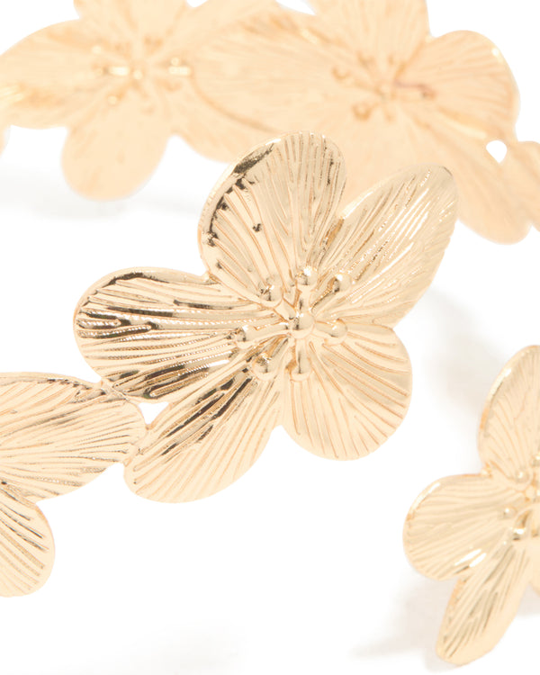 Gold Frangipani Wrap Arm Cuff