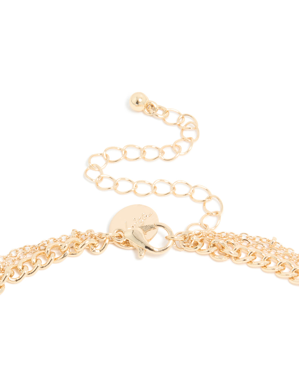 Gold Rose Quartz Semi-Precious Stone & Evil Eye Layered Necklace