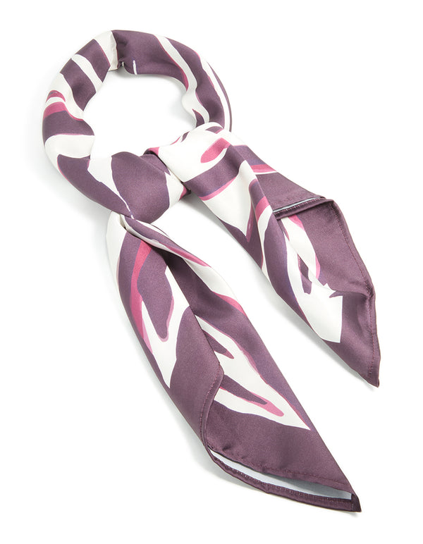 Brown Zebra Print Fabric Scarf
