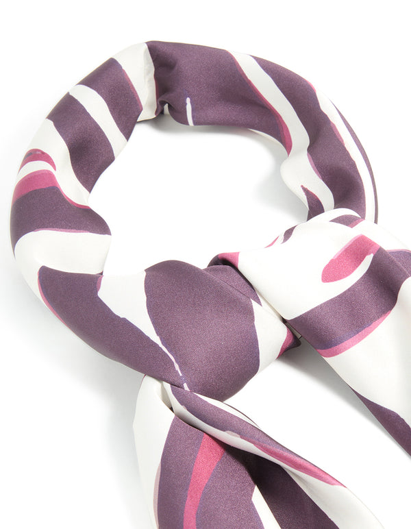 Brown Zebra Print Fabric Scarf