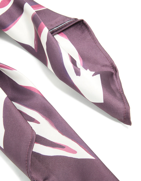 Brown Zebra Print Fabric Scarf
