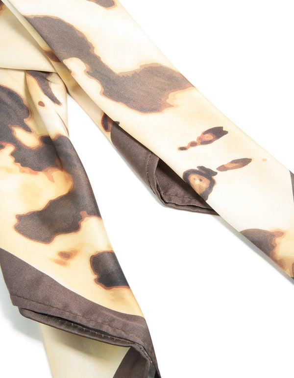 Blurred Leopard Print Fabric Scarf