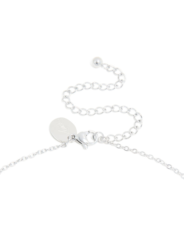 Waterproof Stainless Steel Mini Bubble Letter I Necklace