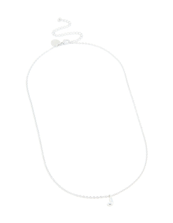 Waterproof Stainless Steel Mini Bubble Letter J Necklace