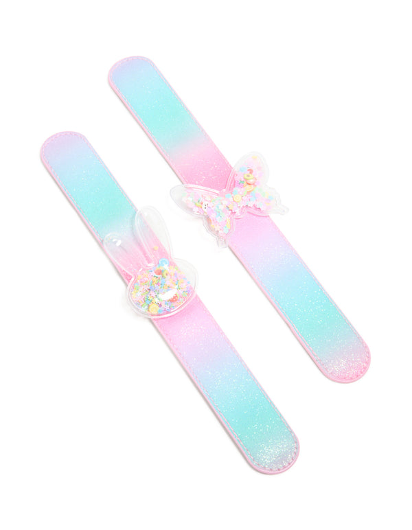 Kids BFF Shaker Bunny & Butterfly Slap Bands 2-Pack