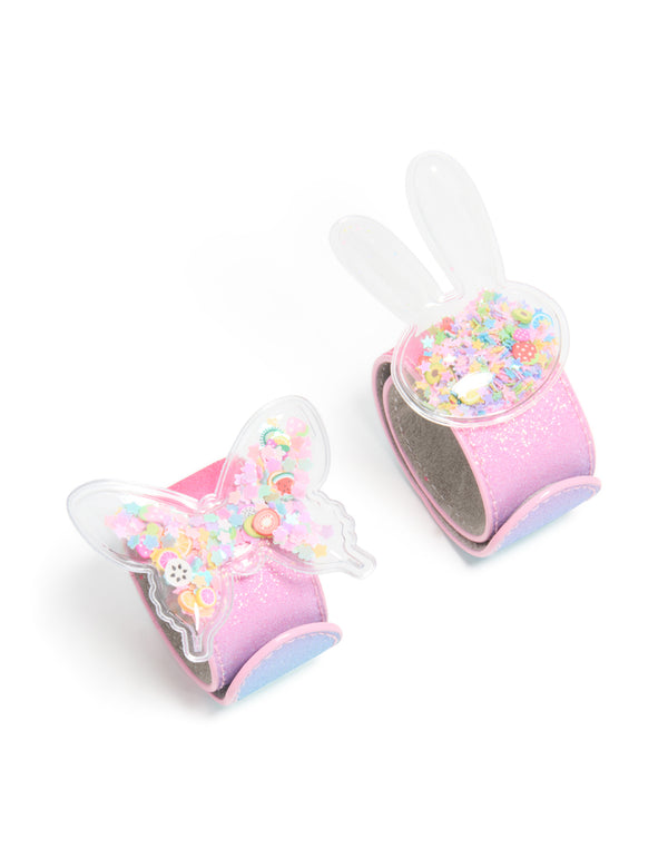 Kids BFF Shaker Bunny & Butterfly Slap Bands 2-Pack