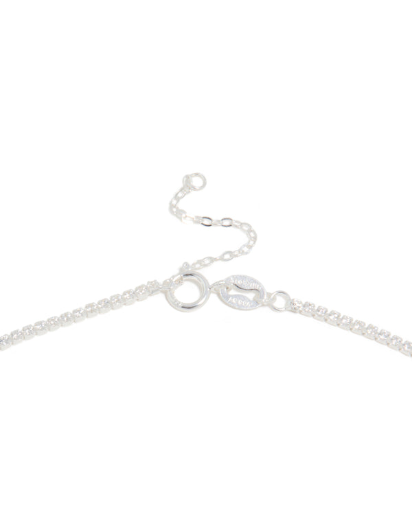 Sterling Silver Cubic Zirconia Tennis Necklace