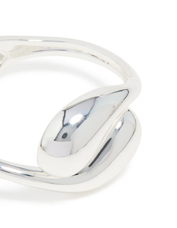 Silver Large Yin Yang Bangle