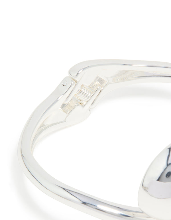 Silver Large Yin Yang Bangle