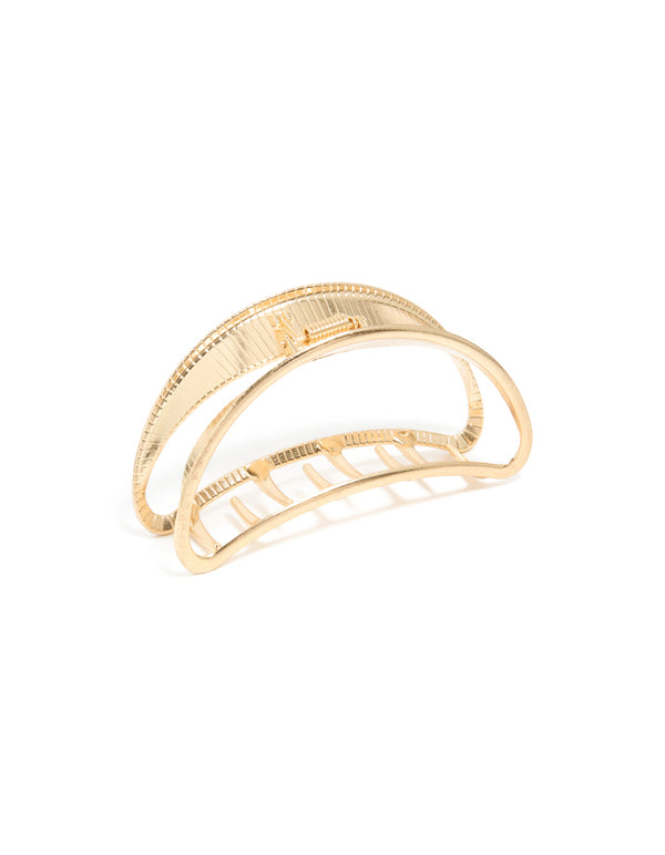 Gold Half Moon Claw Clip