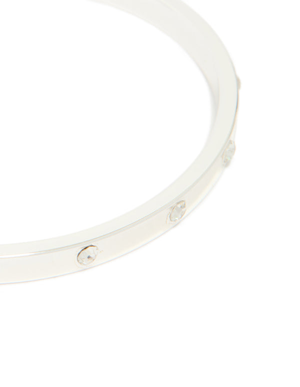 Silver Plated Diamante Wrist Cuff