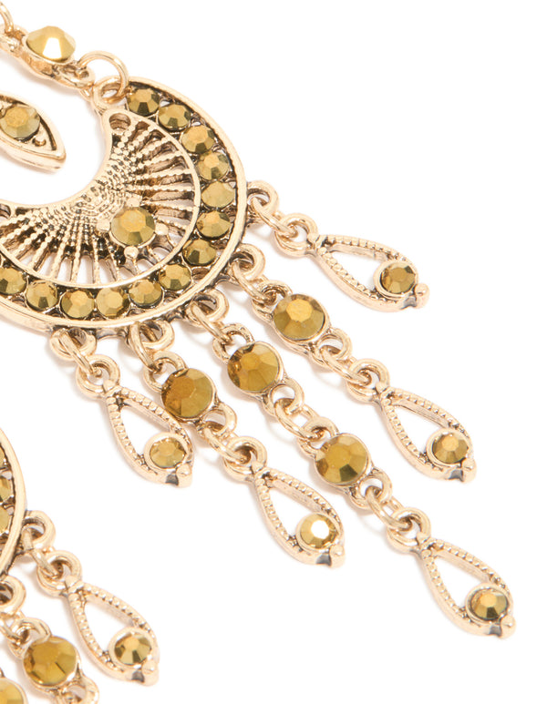 Gold Boho Dangly Drop Earrings