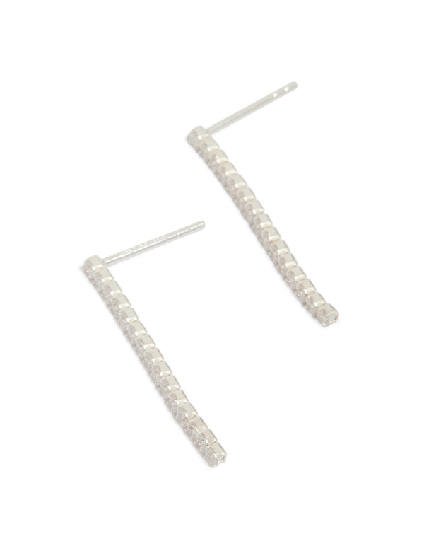 Sterling Silver Cubic Zirconia Drop Earrings
