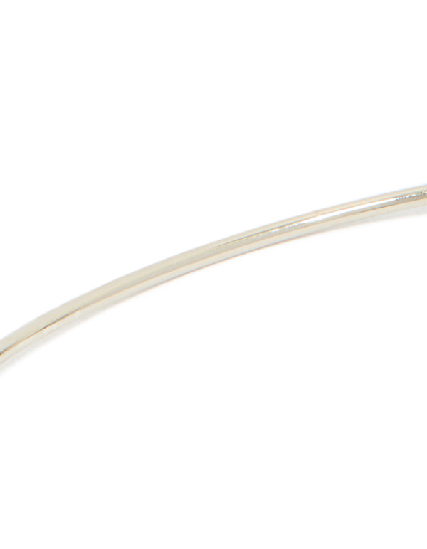 Designed with a silver dainty swirl black semi precious stone arm cuff featuring beads, charm, and dainty style closure detail view