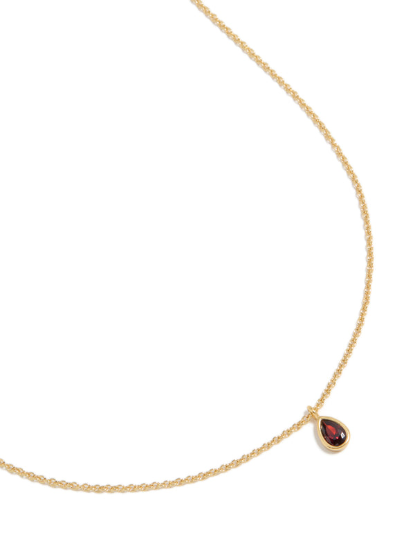 Gold Plated July Birthstone Necklace