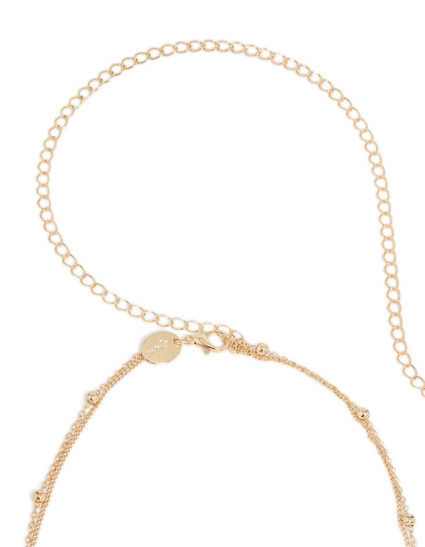 Gold Ball & Shell Charm Layered Waist Chain